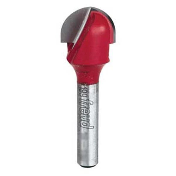 Round Nose Router Bit with Top Bearing - Shank:1/4" - Diameter:1/2" - Cutting Length:23/64"